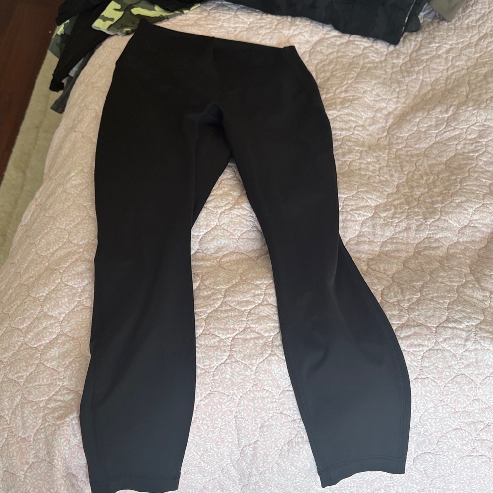 Black High-Waisted Leggings not sure of brand